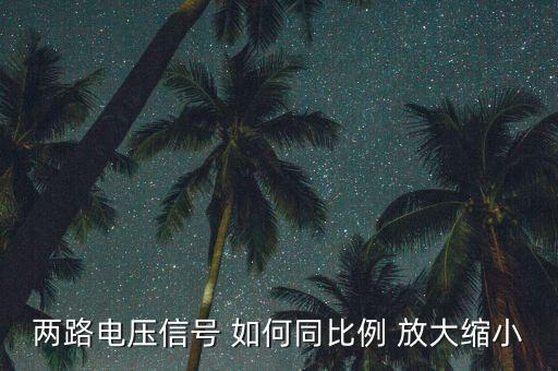 两路电压信号 如何同比例 放大缩小