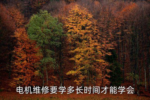 电机维修要学多长时间才能学会