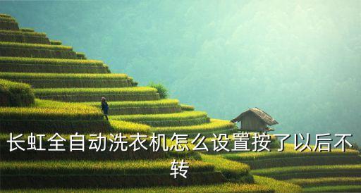 长虹全自动洗衣机怎么设置按了以后不转