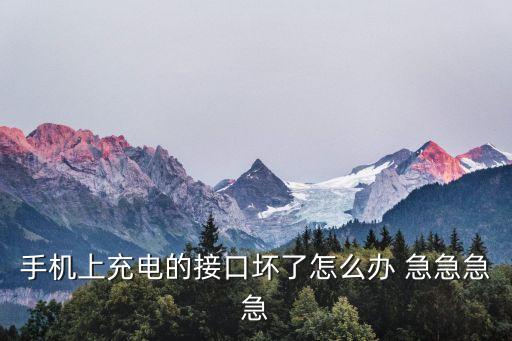 手机上充电的接口坏了怎么办 急急急急