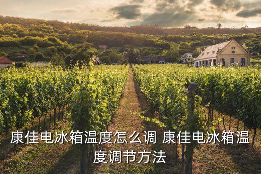 康佳电冰箱温度怎么调 康佳电冰箱温度调节方法