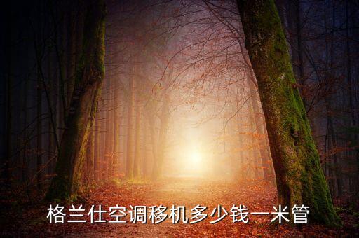 格兰仕空调移机多少钱一米管