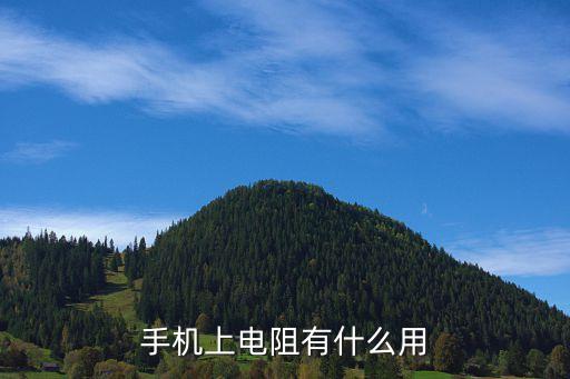 手机测电阻作用是什么原因是什么，手机上电阻有什么用