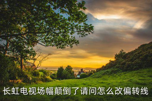 长虹电视场幅颠倒了请问怎么改偏转线