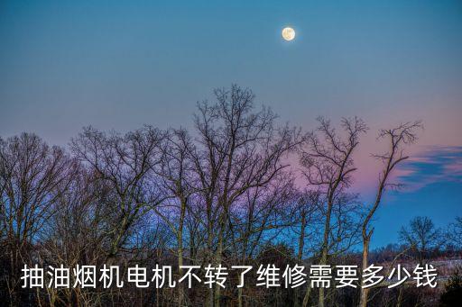 抽油烟机电机不转了维修需要多少钱