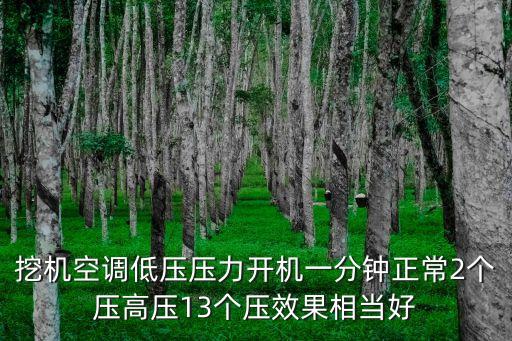 挖掘机空调压力是多少，挖机空调低压压力开机一分钟正常2个压高压13个压效果相当好