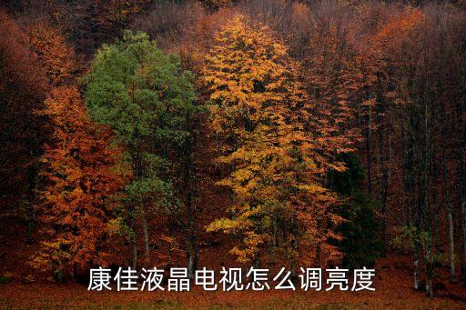康佳电视太亮如何调节，康佳液晶电视怎么调亮度
