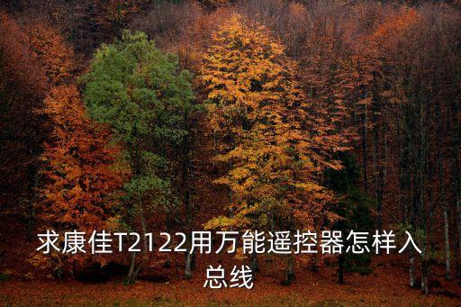 求康佳T2122用万能遥控器怎样入总线