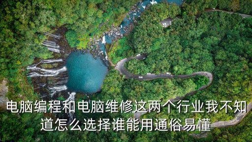 电脑编程和电脑维修这两个行业我不知道怎么选择谁能用通俗易懂
