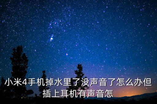 小米4进水后没声音是怎么回事，小米4扬声器进水没声音了