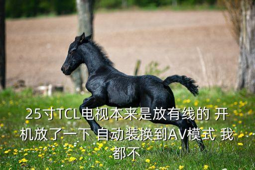 25寸TCL电视本来是放有线的 开机放了一下 自动装换到AV模式 我都不