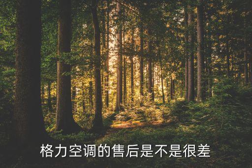 格力空调的售后是不是很差