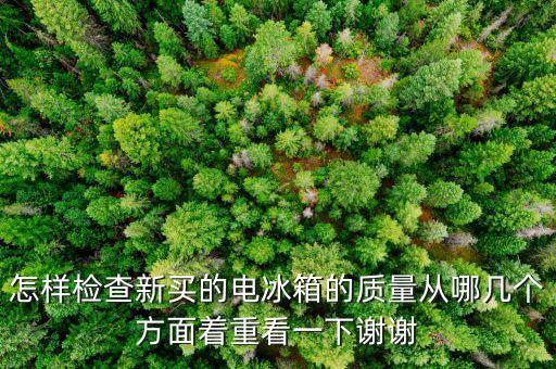 怎样检查新买的电冰箱的质量从哪几个方面着重看一下谢谢