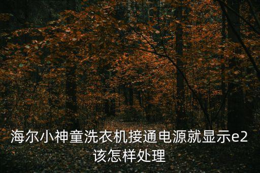 海尔小神童洗衣机接通电源就显示e2该怎样处理