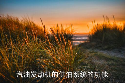发动机怎么供油系统，汽油发动机的供油系统的功能