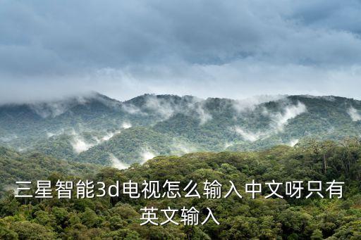 三星智能3d电视怎么输入中文呀只有英文输入