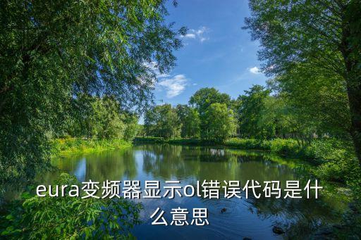 变频器报警ol怎么解决，eura变频器显示ol错误代码是什么意思