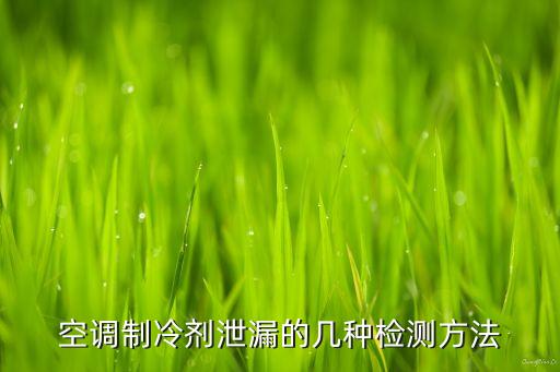 空调制冷剂泄漏的几种检测方法