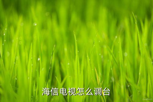 海信电视怎么调台