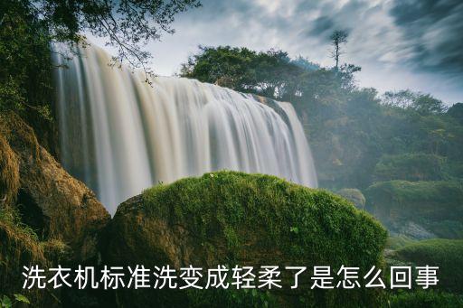洗衣机总是轻柔怎么修，洗衣机老是在轻柔调不到标准怎样才能调到标准模式