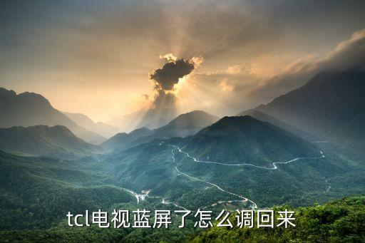 tcl电视蓝屏了怎么调回来