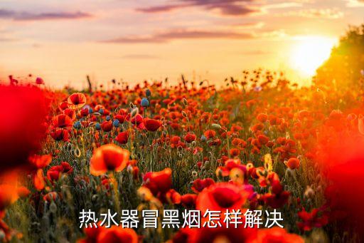 热水器冒黑烟怎样解决