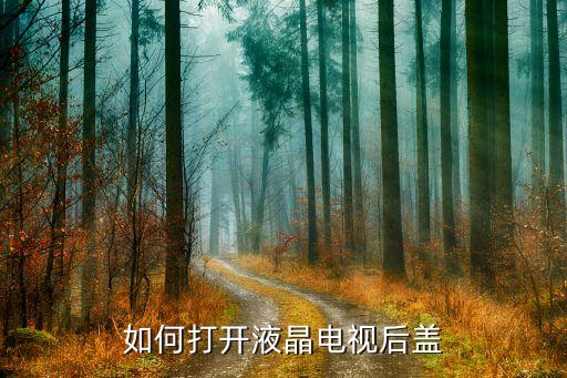 如何打开液晶电视后盖