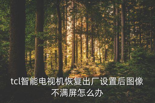 tcl电视不满屏怎么办，tcl47寸电视开机不能全屏如何 觧决