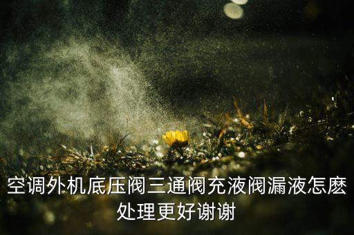 空调三通阀怎么更换，空调外机底压阀三通阀充液阀漏液怎麽处理更好谢谢