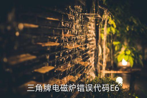 三角牌电磁炉错误代码E6