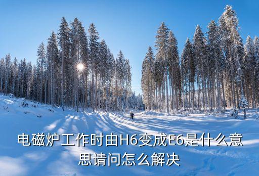 电磁炉工作时由H6变成E6是什么意思请问怎么解决