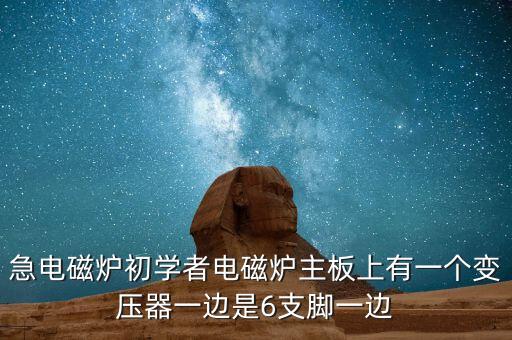 急电磁炉初学者电磁炉主板上有一个变压器一边是6支脚一边