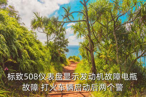 标致508仪表盘显示发动机故障电瓶故障 打火车辆启动后两个警