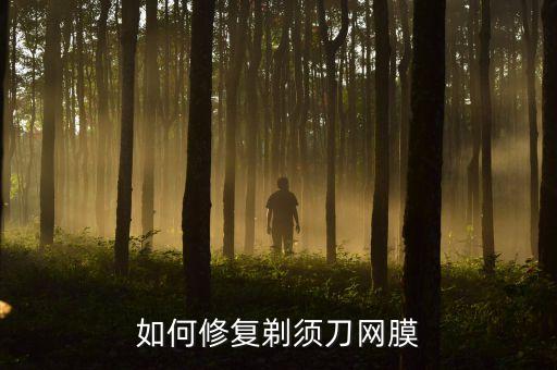 如何修复剃须刀网膜
