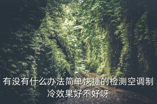 有没有什么办法简单快捷的检测空调制冷效果好不好呀