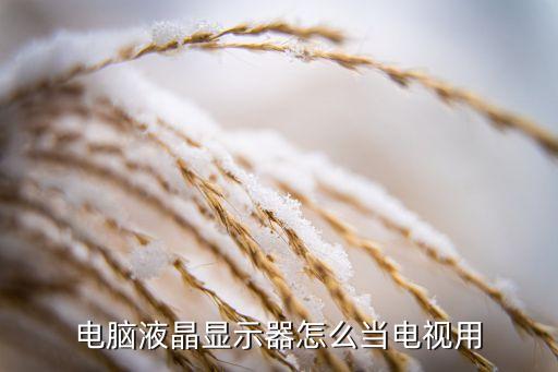 液晶显示器如何当电视用，如何把显示器当电视机用