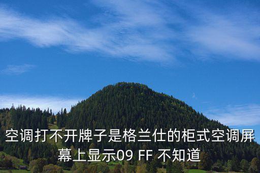 空调打不开牌子是格兰仕的柜式空调屏幕上显示09 FF 不知道