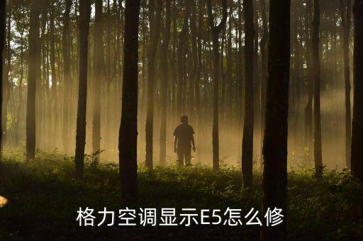 格力空调显示E5怎么修