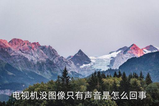 长虹没有图像只有声音怎么回事，显像管的长虹电视机有声音没图像