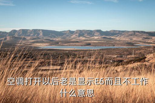 索伊空调e6怎么办，空调打开以后老是显示E6而且不工作什么意思