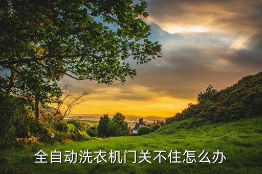 洗衣机门锁不上怎么办，全自动洗衣机门关不住怎么办