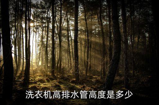 洗衣机高排水管高度是多少