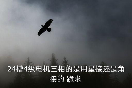 24槽4级电机三相的是用星接还是角接的 跪求
