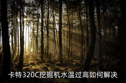 卡特320C挖掘机水温过高如何解决
