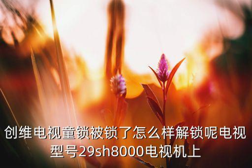 创维电视童锁被锁了怎么样解锁呢电视型号29sh8000电视机上