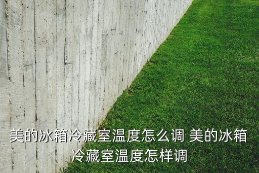 美的冰箱怎么调制冷，美的冰箱怎样调温