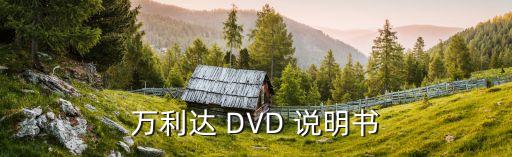 万利达 DVD 说明书