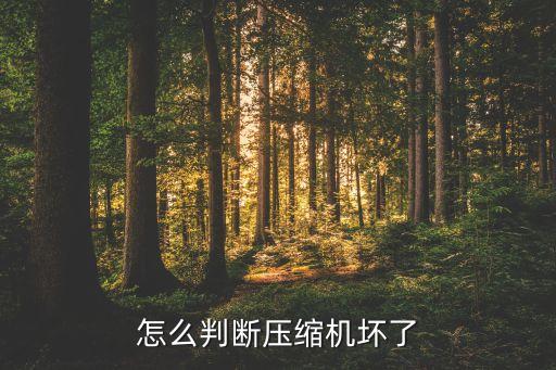 怎么判断压缩机坏了